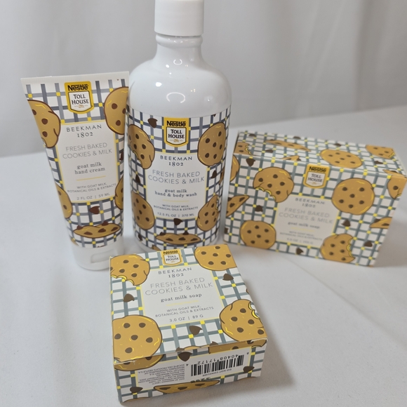 Beekman 1802 Nestle Toll House Fresh Baked Cookies & Milk Body Wash Hand Cream - Picture 2 of 2